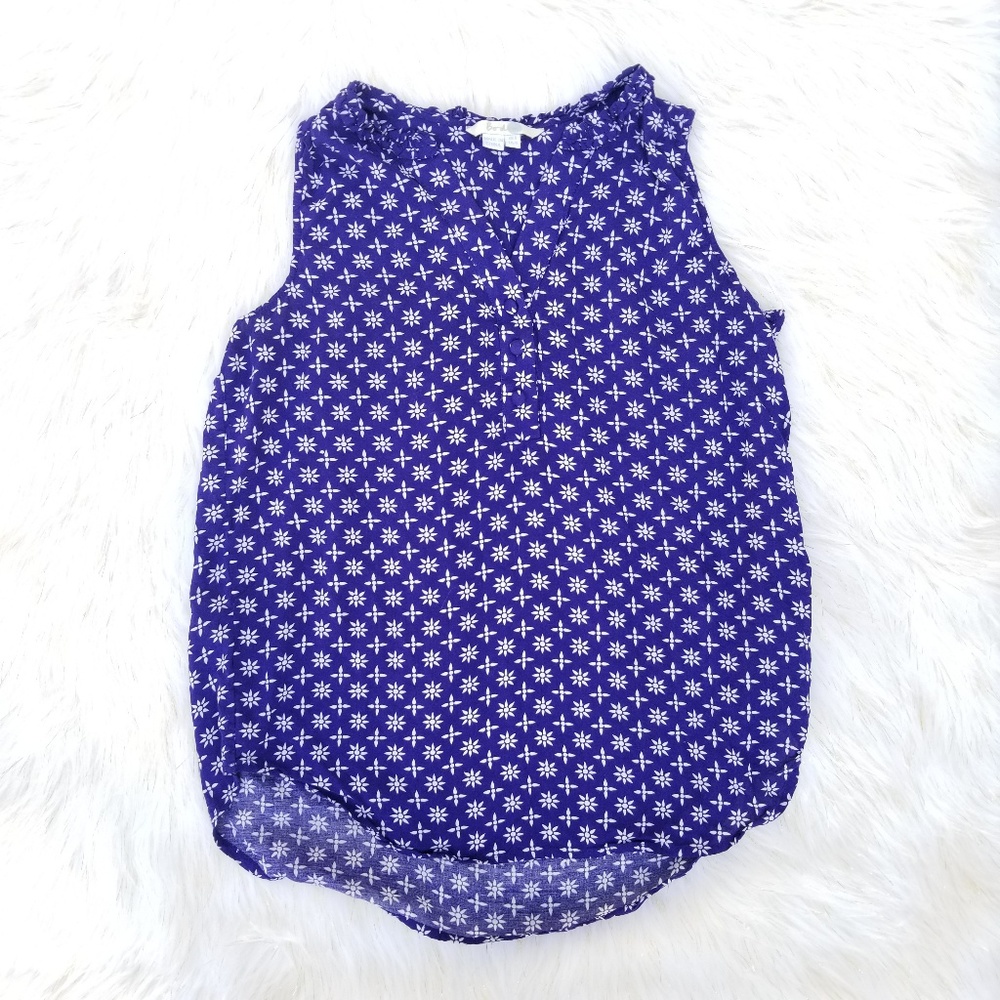 Boden Blue and White Sleeveless top, size 4